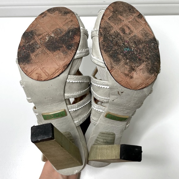 L.A.M.B. White Leather sandals - size 6.5 - Picture 5 of 6